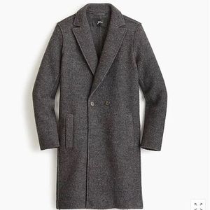 J.Crew Daphne Topcoat in Boiled Wool, Grey